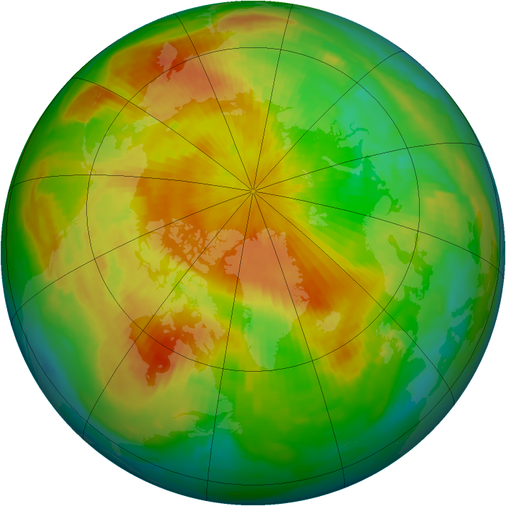 Arctic ozone map for 04 May 1997
